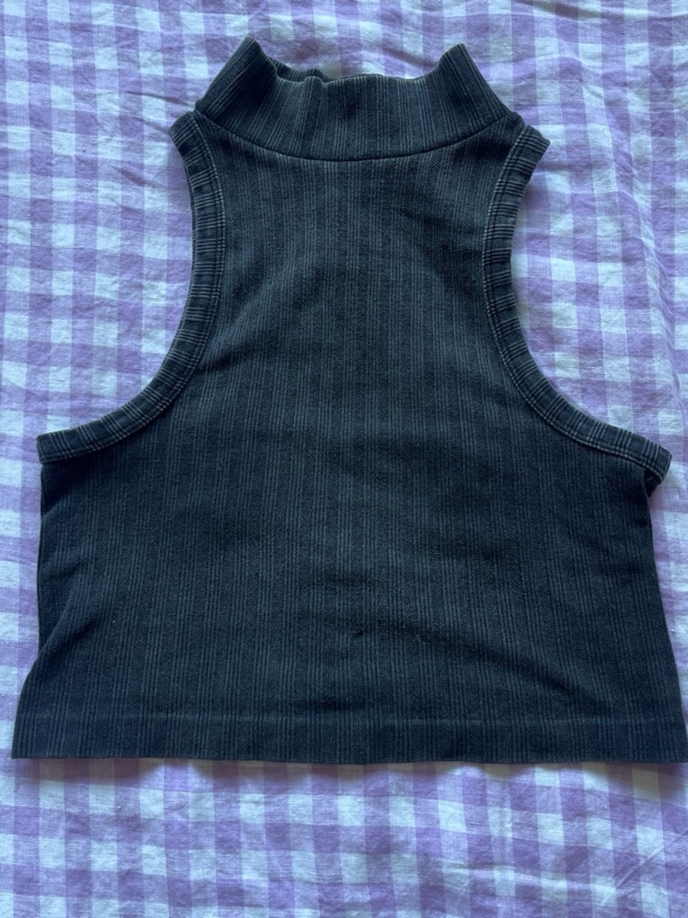 Urban Outfitters Black Ribbed Mock Neck Crop Top